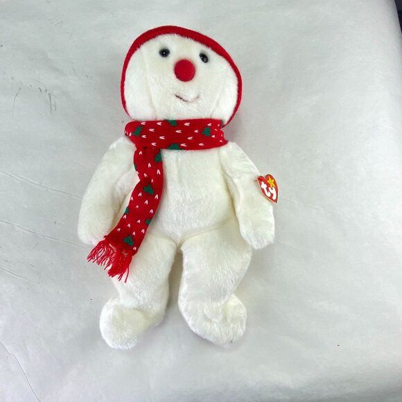 Vintage TY 1999 Beanie Baby Buddies Collection Snowboy Snowman Plush - Picture 2 of 11